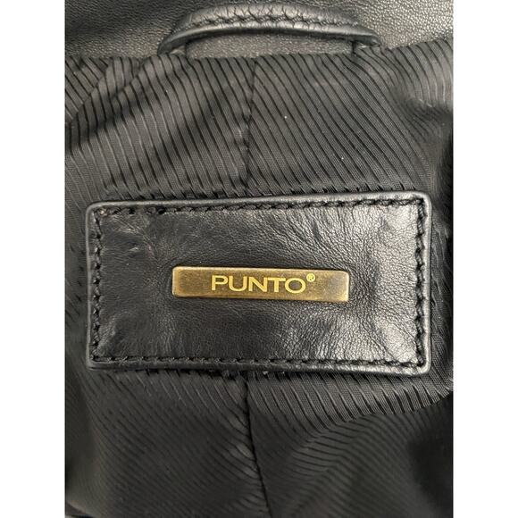 Punto Jacket Fur Collar Black Button Closure Pockets Leather trim 6 S - Picture 13 of 13